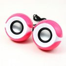 New USB Digital MINI Speaker System Super Bass Rose
