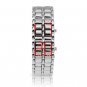 New Men’s Stainless Steel Chain LED Wrist Watch Silver
