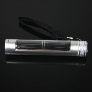 Solar Power 5 LED Flashlight Camping Torch with Compass