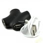 X Shape High-speed USB 2.0 HUB 4-port Black D636