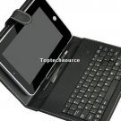 Black Leather Case with USB Keyboard for 7 inch MID Tablet PC