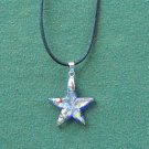 Murano style glass blue multi color star pendant necklace Murano style glass blue multi color star pendant necklace