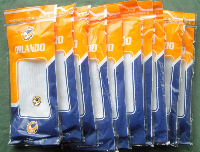 Mens White Thin Sports Socks One Size Lot of 10 pairs