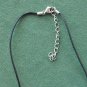 Murano Glass Style Rectangle Cranberry Silver Pendant Necklace