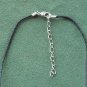 Rectangle Green Blue Silver Dichroic Glass Murano Style Pendants Necklace