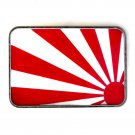 Rising Sun Red White Heavy Metal Belt Buckle