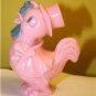 Vintage Irwin Plastic Easter Chick Chicken Rattle Pink