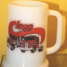 Vintage 70s Milk Glass Class Trucker Truck Semi Mug