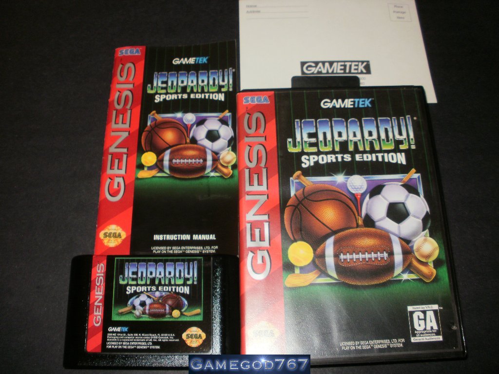 Jeopardy Sports Edition - Sega Genesis - Complete CIB