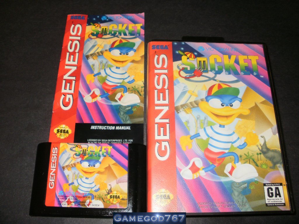 Socket Sega Genesis Complete CIB Rare