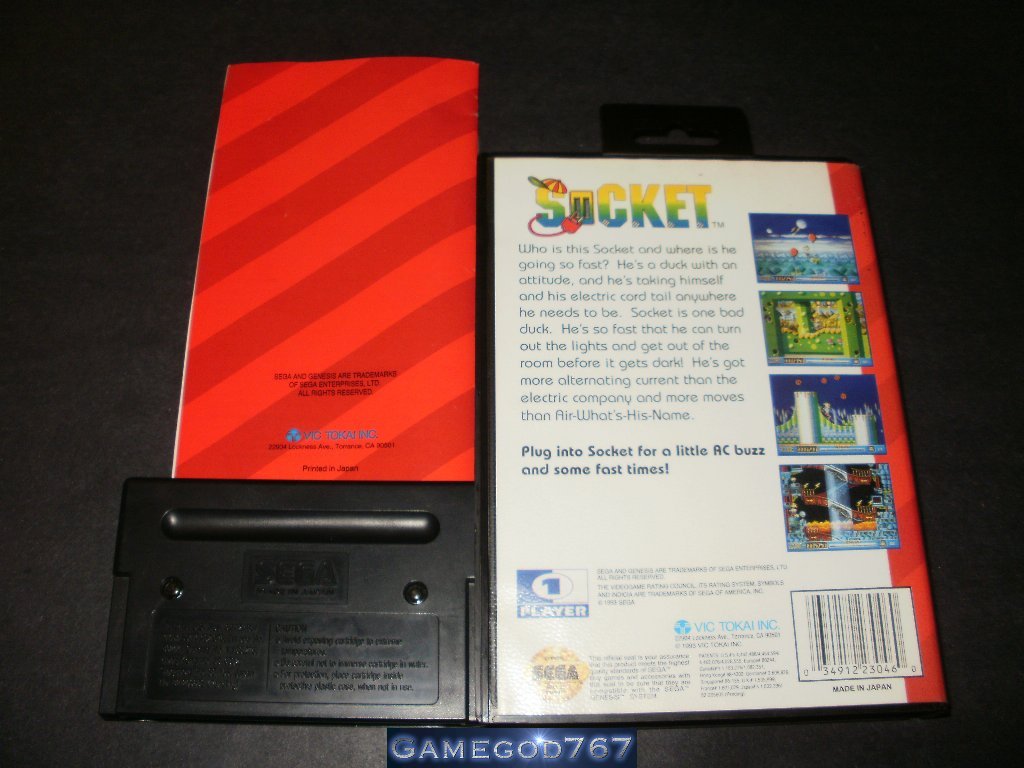 Socket Sega Genesis Complete CIB Rare