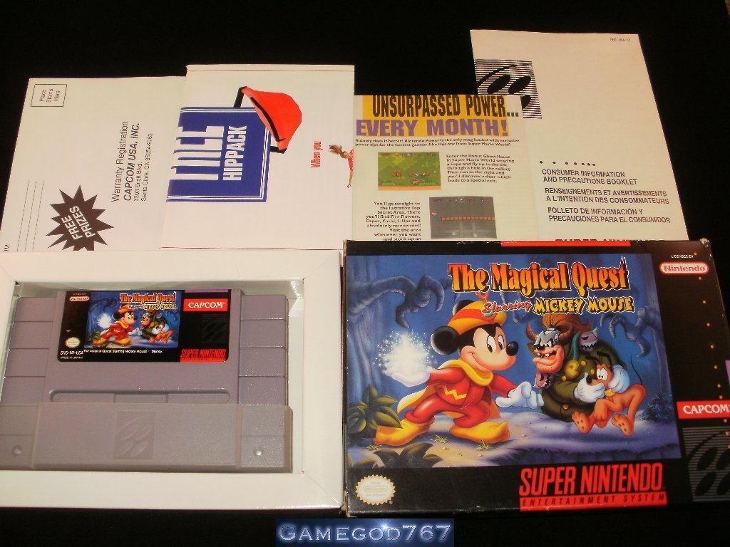 Magical Quest Starring Mickey Mouse - SNES Super Nintendo - With Box ...