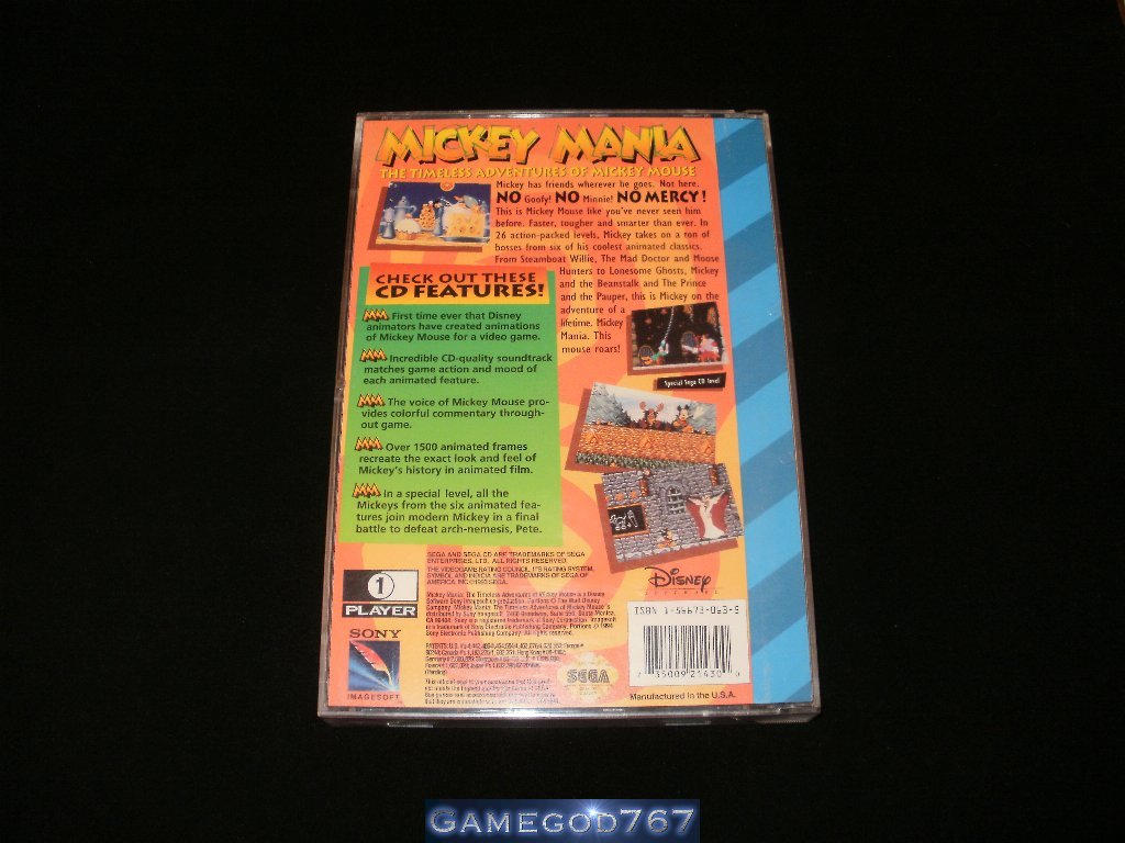 Jeu Mickey Mania Sur Sega Megadrive – Complet Et En Bon état