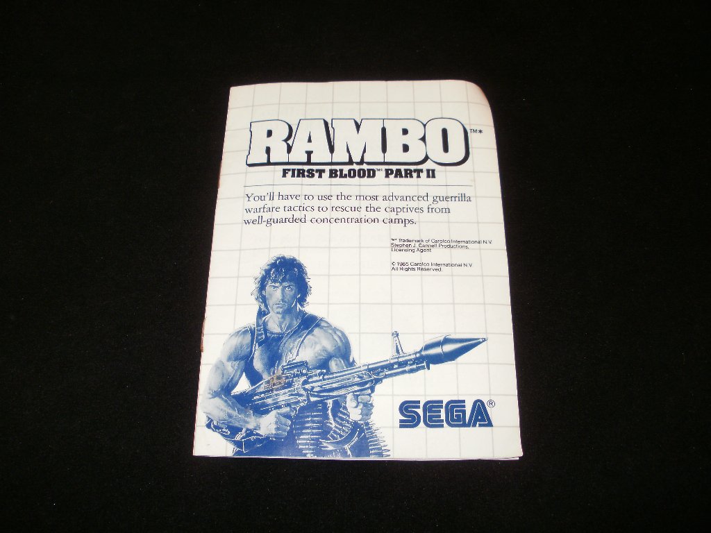 Rambo III - Sega Master System - Manual Only