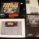 Wheel of Fortune Deluxe Edition - SNES Super Nintendo - Complete CIB