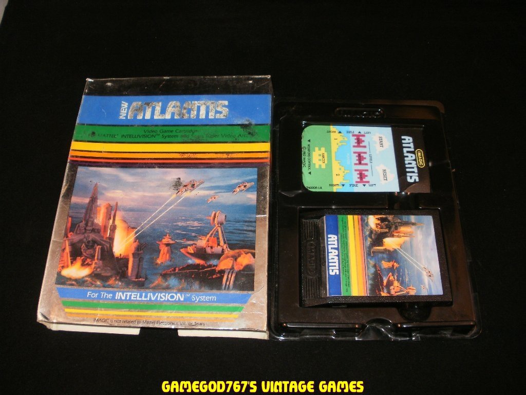 Atlantis - Mattel Intellivision - With Box & Overlay