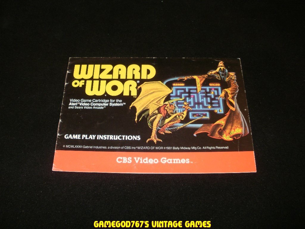 Wizard of Wor - Atari 2600 - Manual Only
