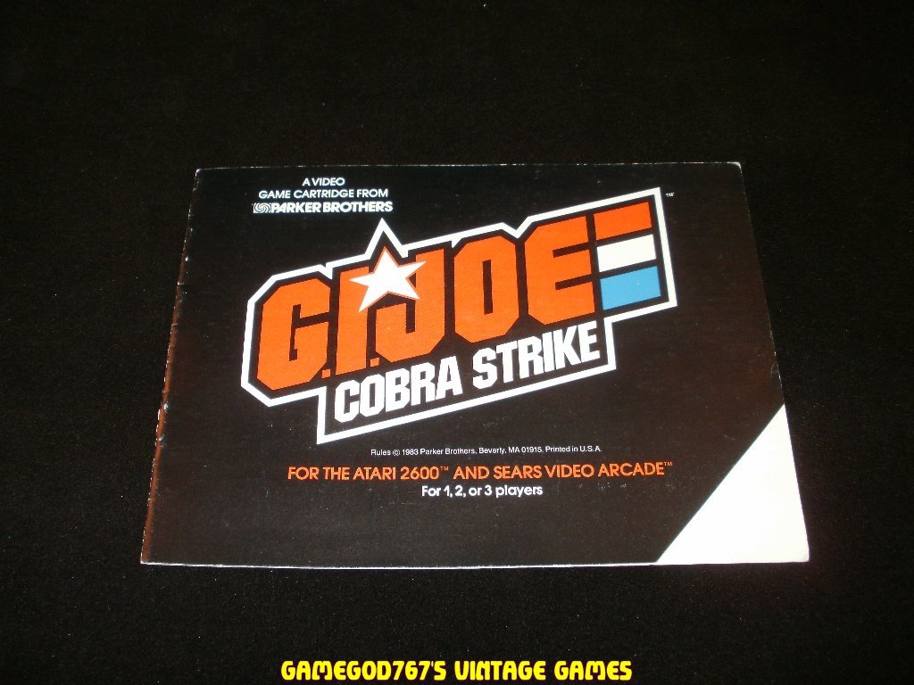 GI Joe Cobra Strike - Atari 2600 - Manual Only