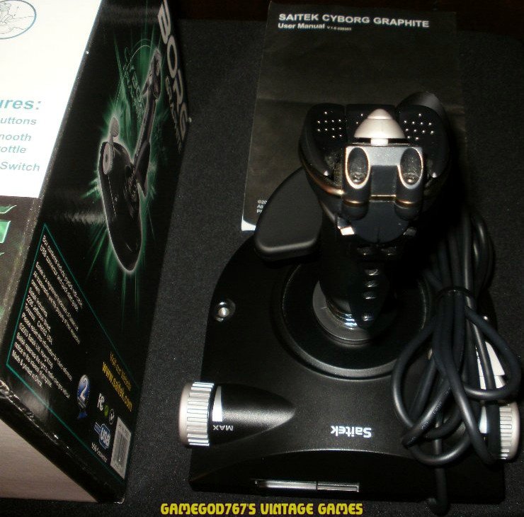 Saitek Cyborg Graphite Joystick USB - Windows PC - Complete CIB