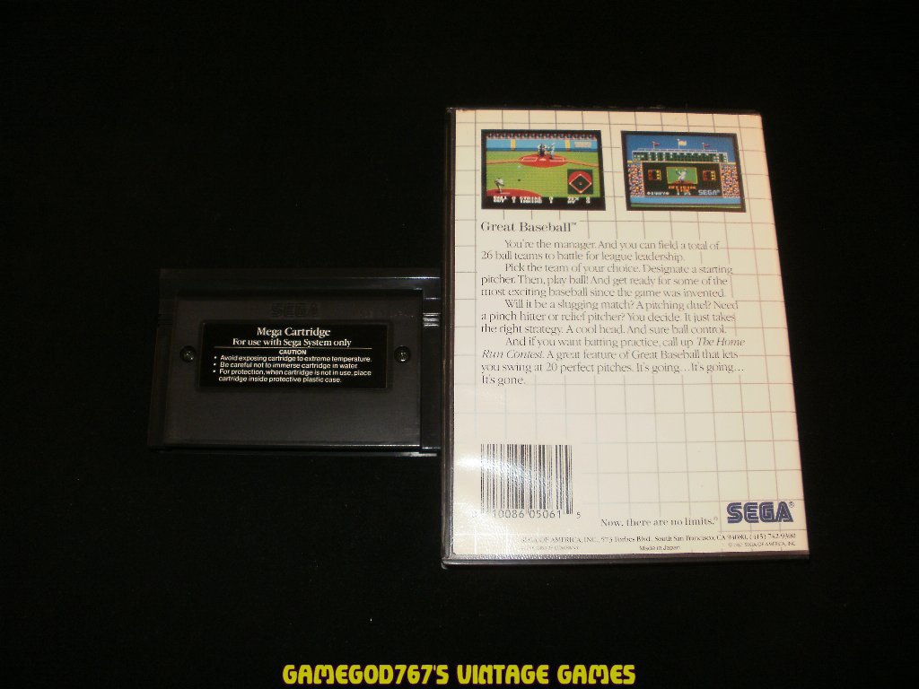 Great Baseball - Sega Master System - With Box