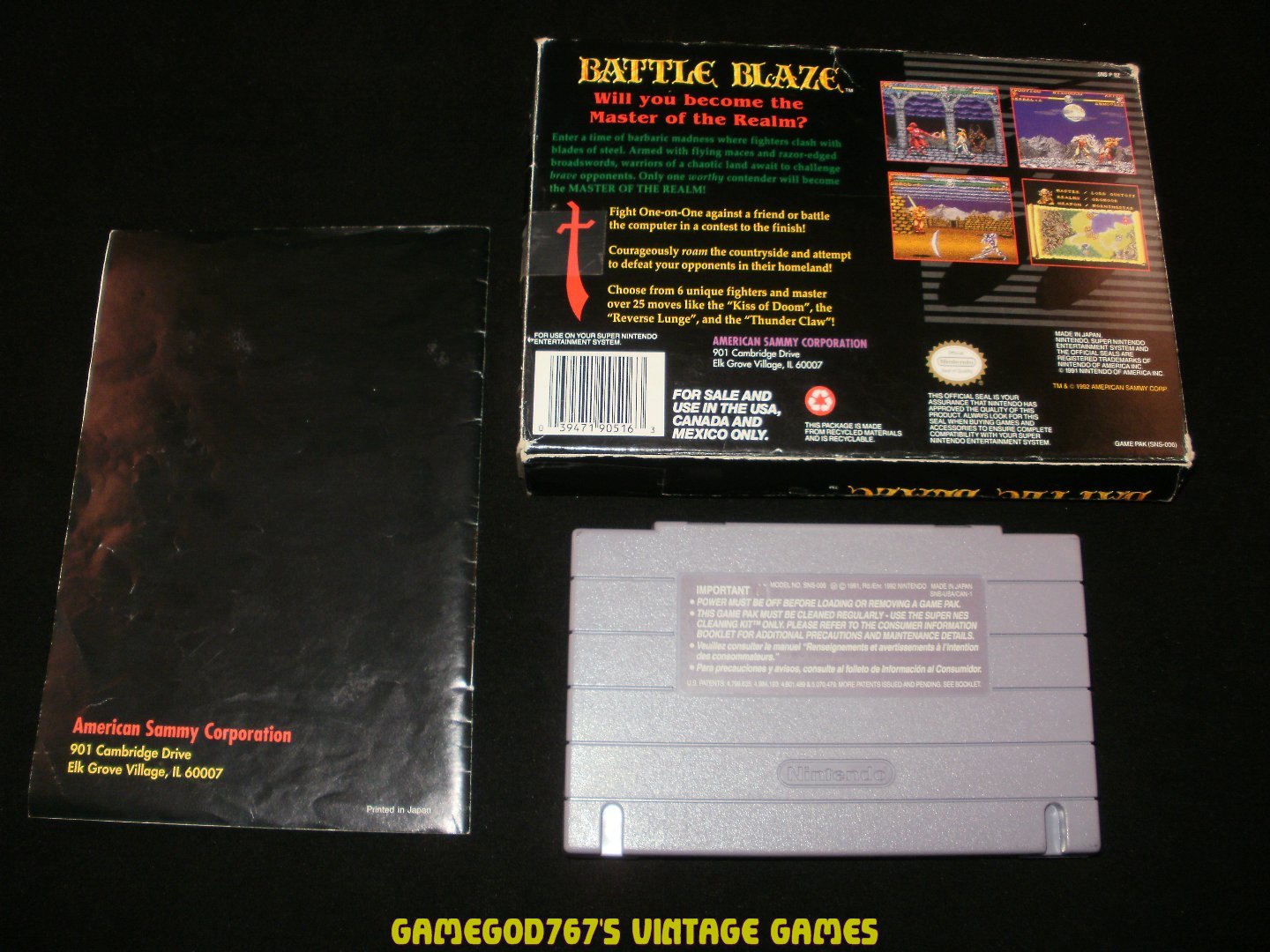 Battle Blaze - SNES Super Nintendo - Complete CIB