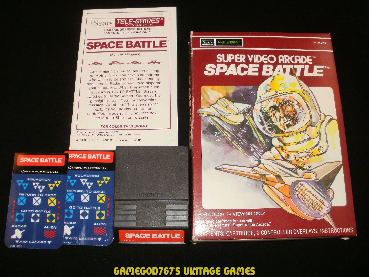 Space Battle - Mattel Intellivision - Complete - Sears Tele-Games Version