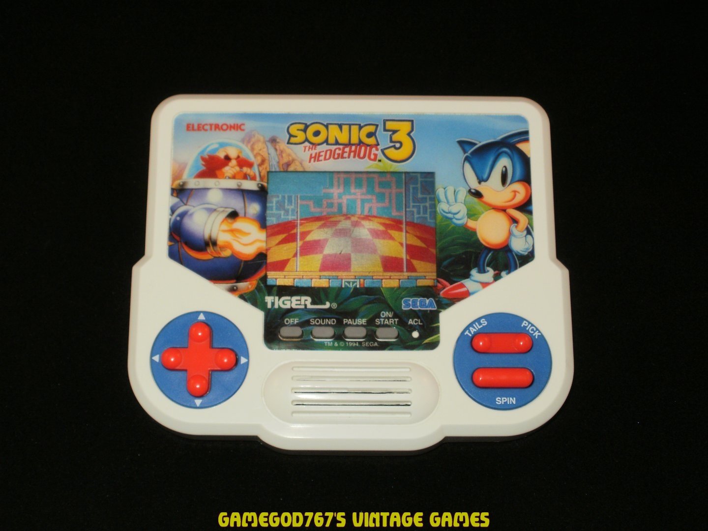 Sonic the Hedgehog 3 LCD Game - Vintage Handheld - Tiger Electronics 1994 - Refurbished