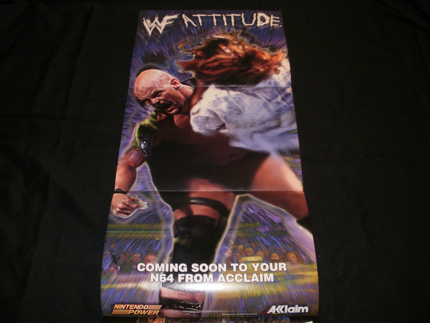 WF Attitude Poster - Nintendo Power July, 1999 - Never Used
