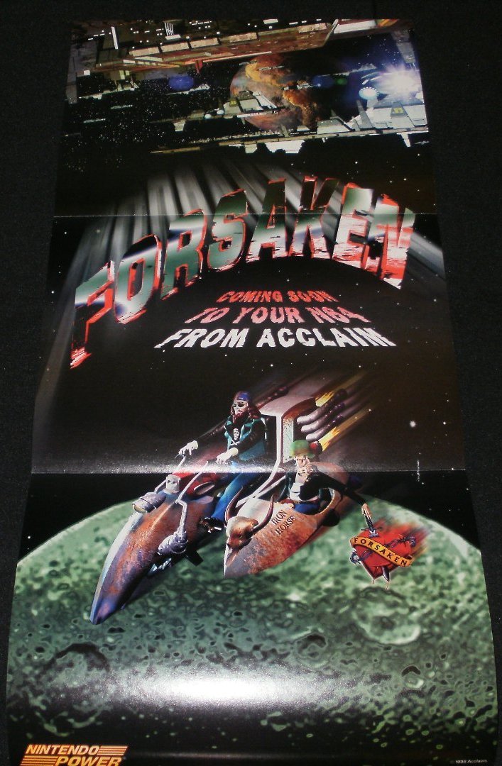 Forsaken Poster - Nintendo Power March, 1998 - Never Used
