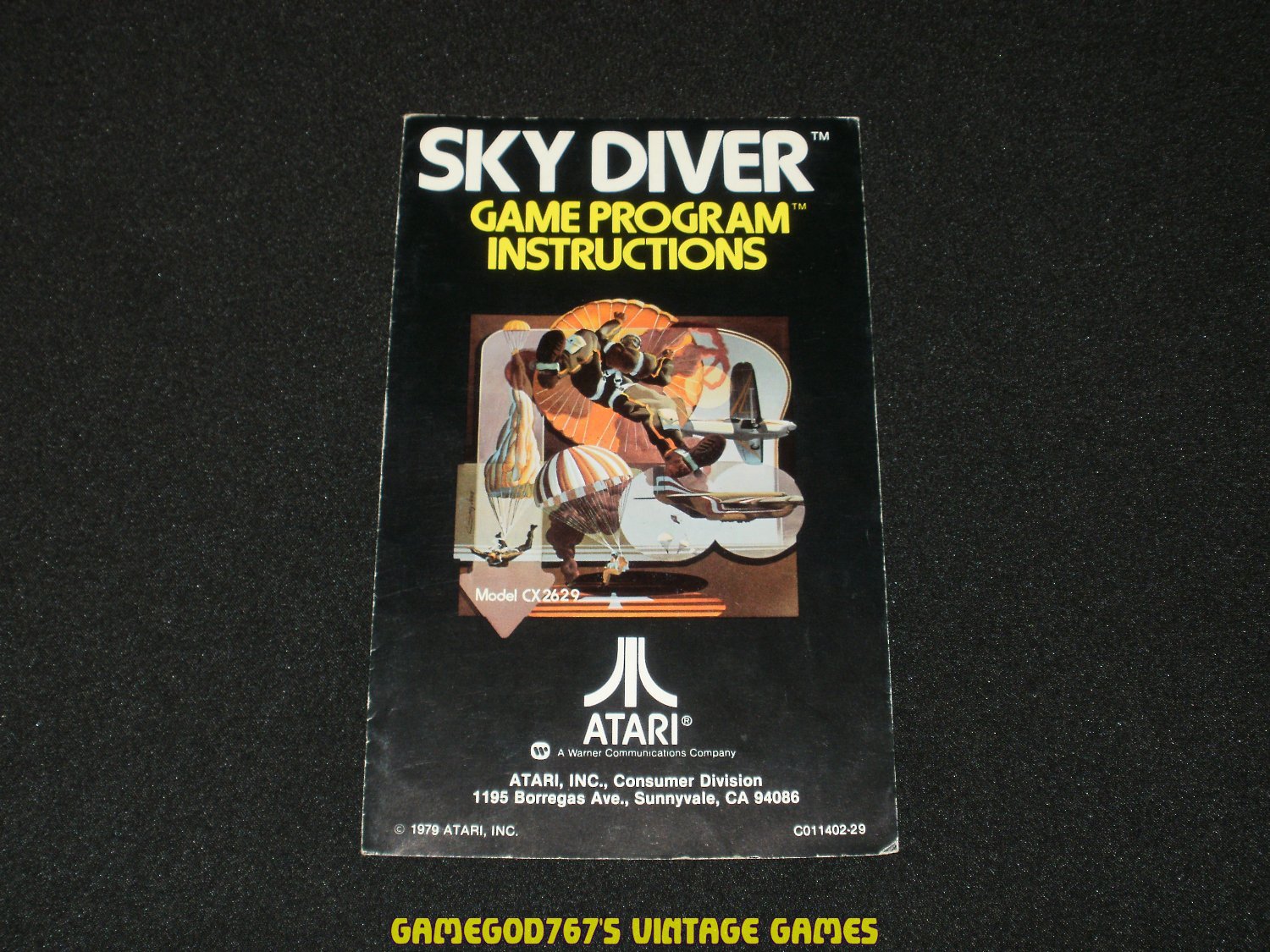 Sky Diver - Atari 2600 - Manual Only