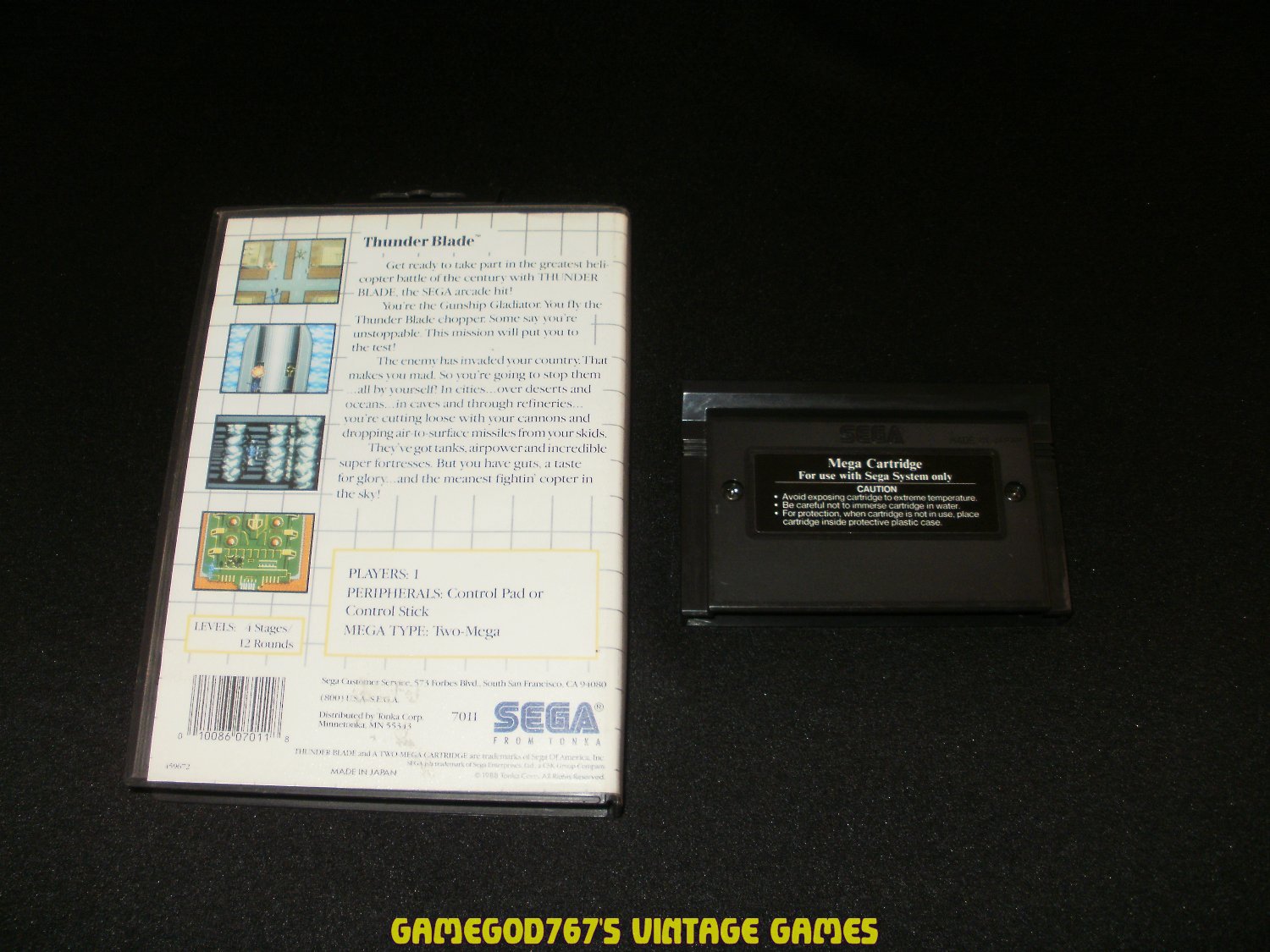 Sega Master System – Thunder Blade PAL Boîte, Bon état, Jeu D'action