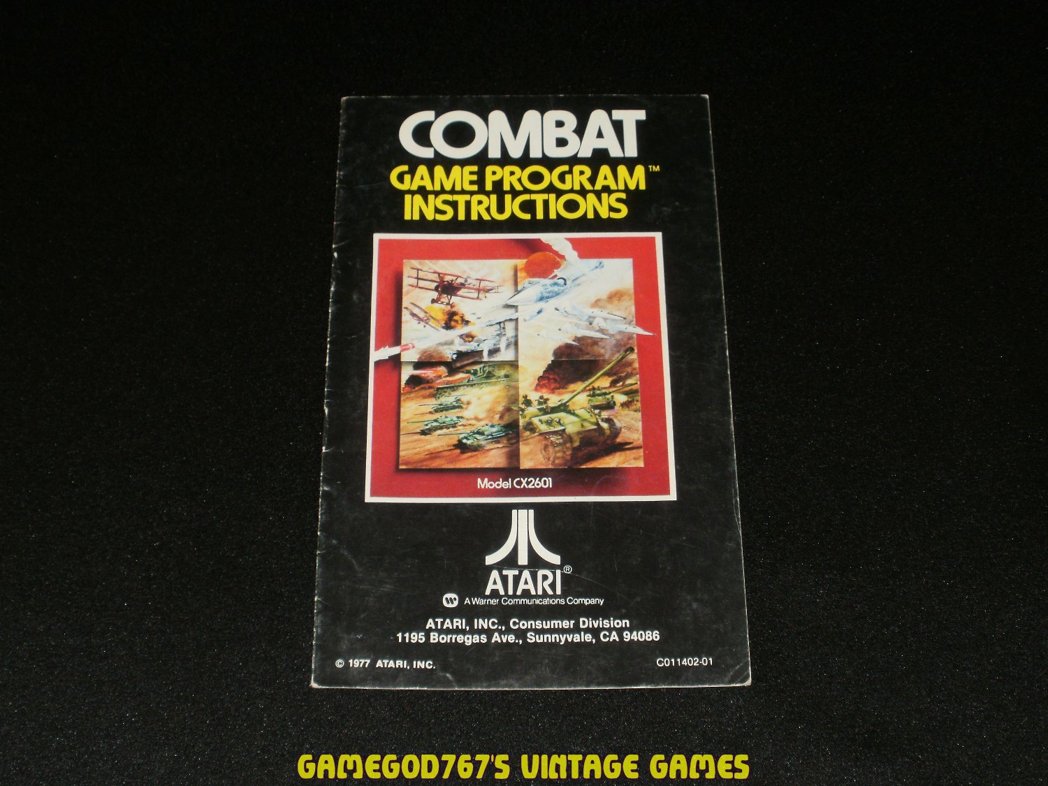Combat - Atari 2600 - 1978 Manual Only