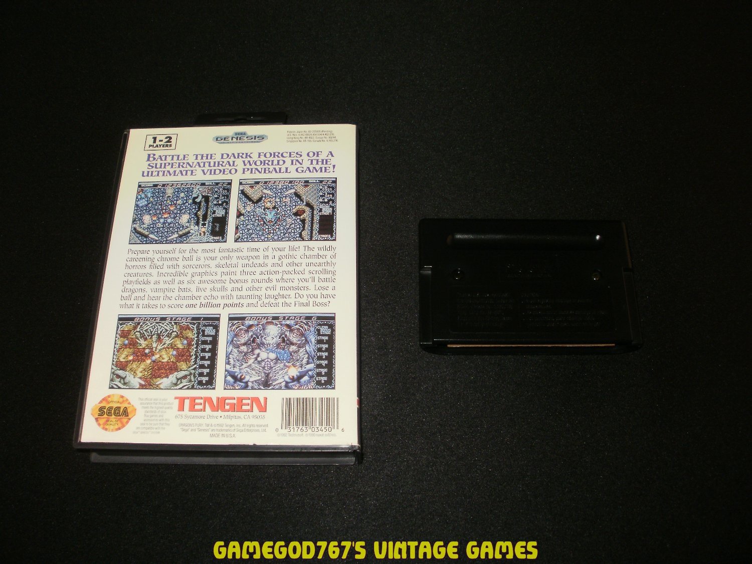 Dragon's Fury - Sega Genesis - With Box