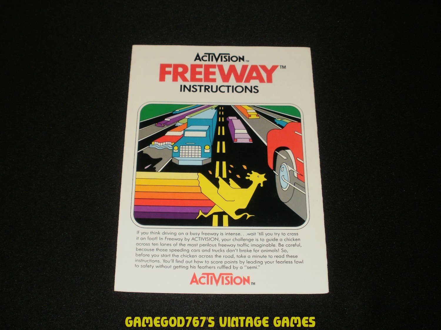 Freeway - Atari 2600 - 1981 Manual Only