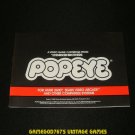 Popeye - Atari 2600 - 1983 Manual Only