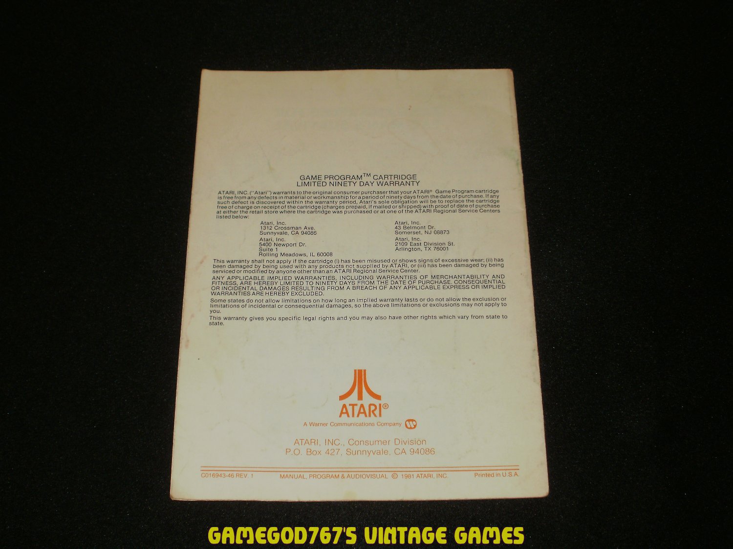 Pac Man Atari 2600 Jeu Eur Complet Bon etat - Jeux vidéo