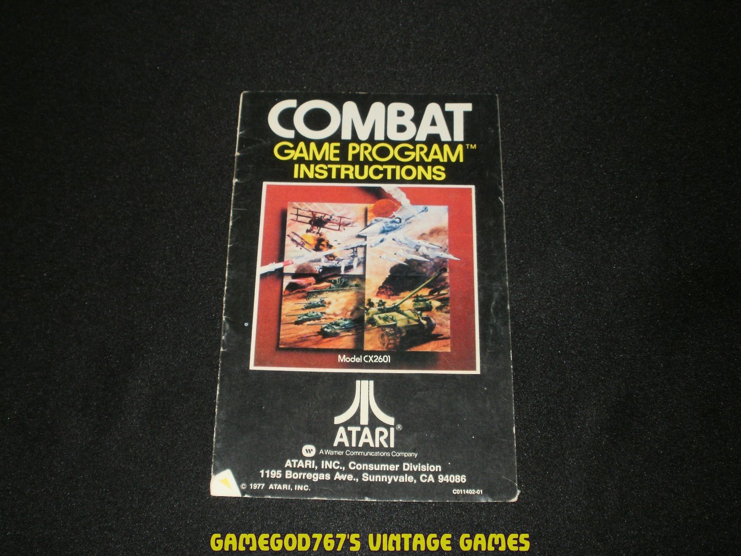 Combat - Atari 2600 - 1977 Manual Only