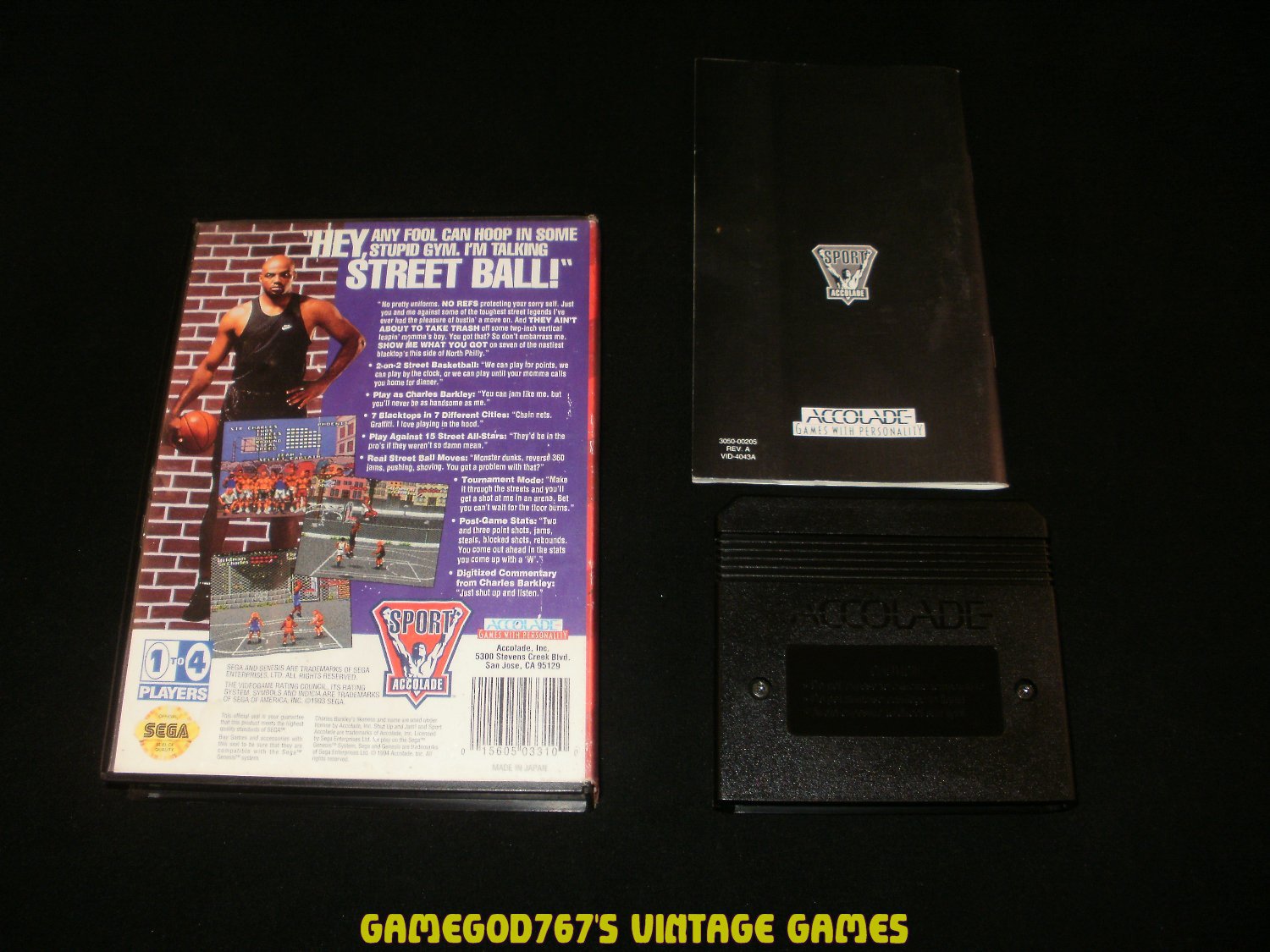 Jeu Barkley Shut Up And Jam! Sur Sega Mega Drive / Genesis - Complet Avec Boîte Et Notice - PAL