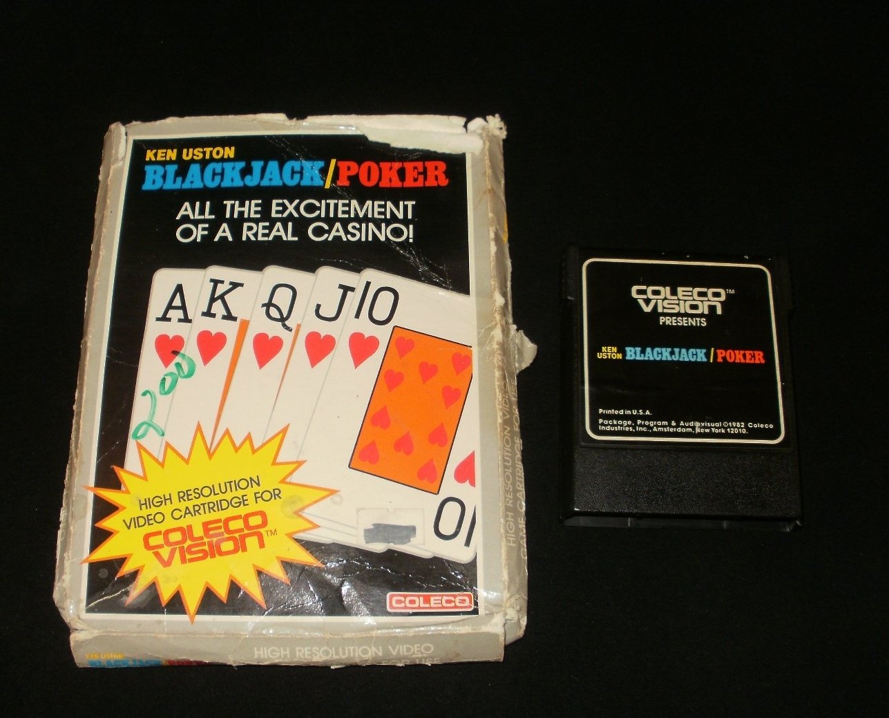Ken Ustons Blackjack Poker - Colecovision - Complete CIB