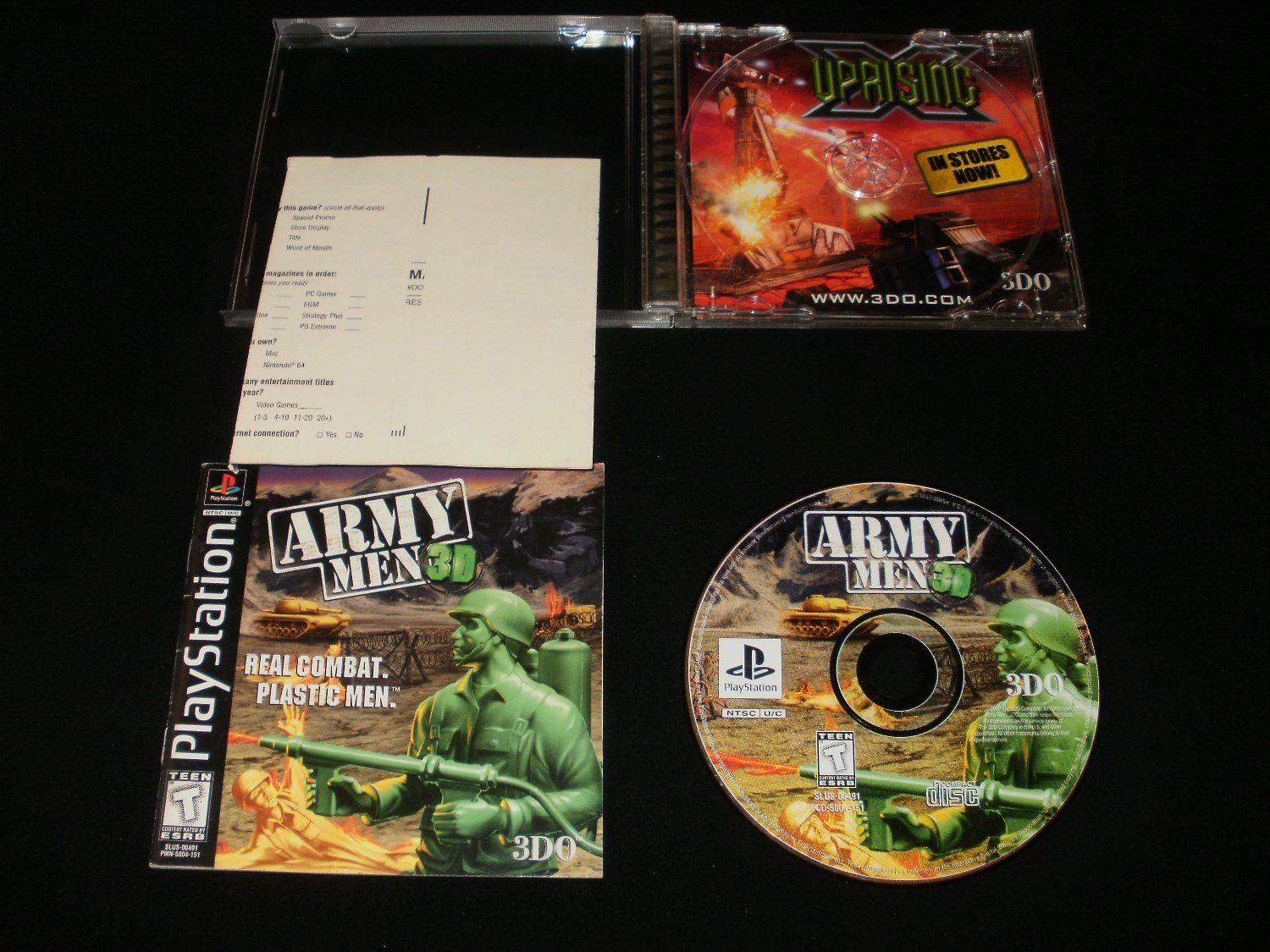 Army Men 3D - Sony PS1 - Complete CIB - Black Label Release