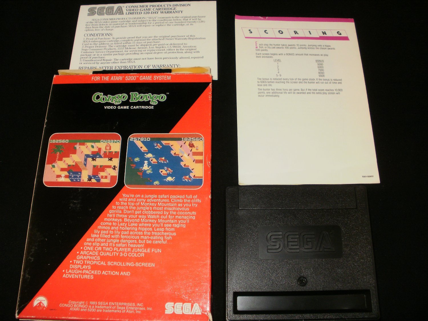 Congo Bongo - Atari 5200 - Complete CIB