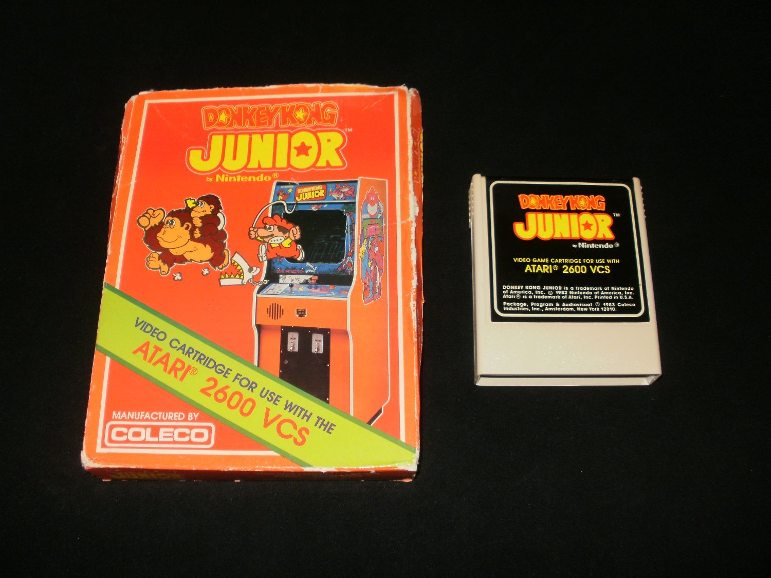 Donkey Kong Junior - Atari 2600 - With Box - 1983 Coleco Version.
