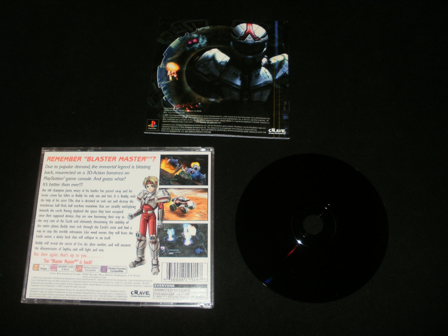 Blaster Master Blasting Again Sony PS1 Complete CIB