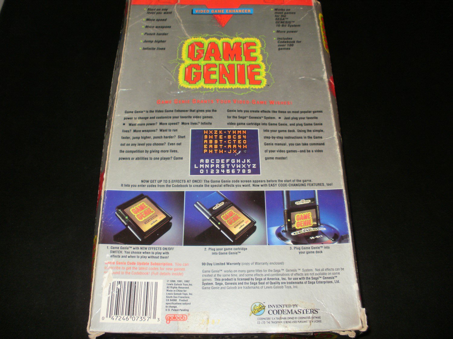 Game Genie - Sega Genesis - With Box - Gold Label Version