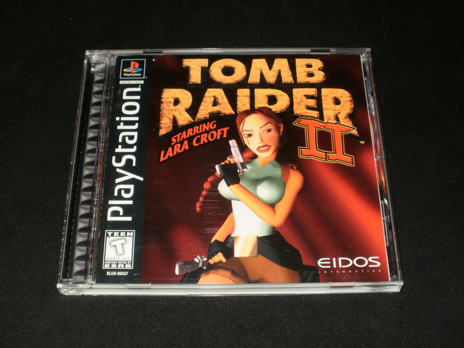 Tomb Raider II Starring Lara Croft Sony PS Complete CIB Black Label Release