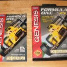 Formula One - Sega Genesis - Manual and Box Only