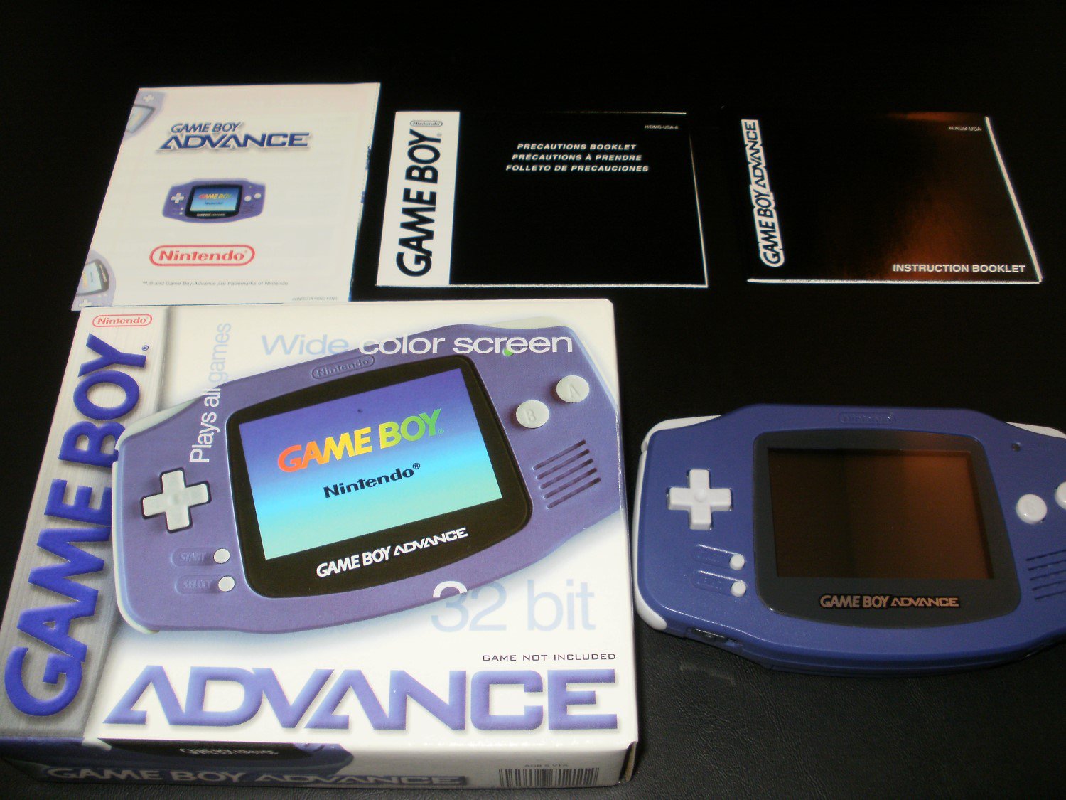 Game Boy Advance - 2001 Nintendo Handheld - Complete Cib - Indigo