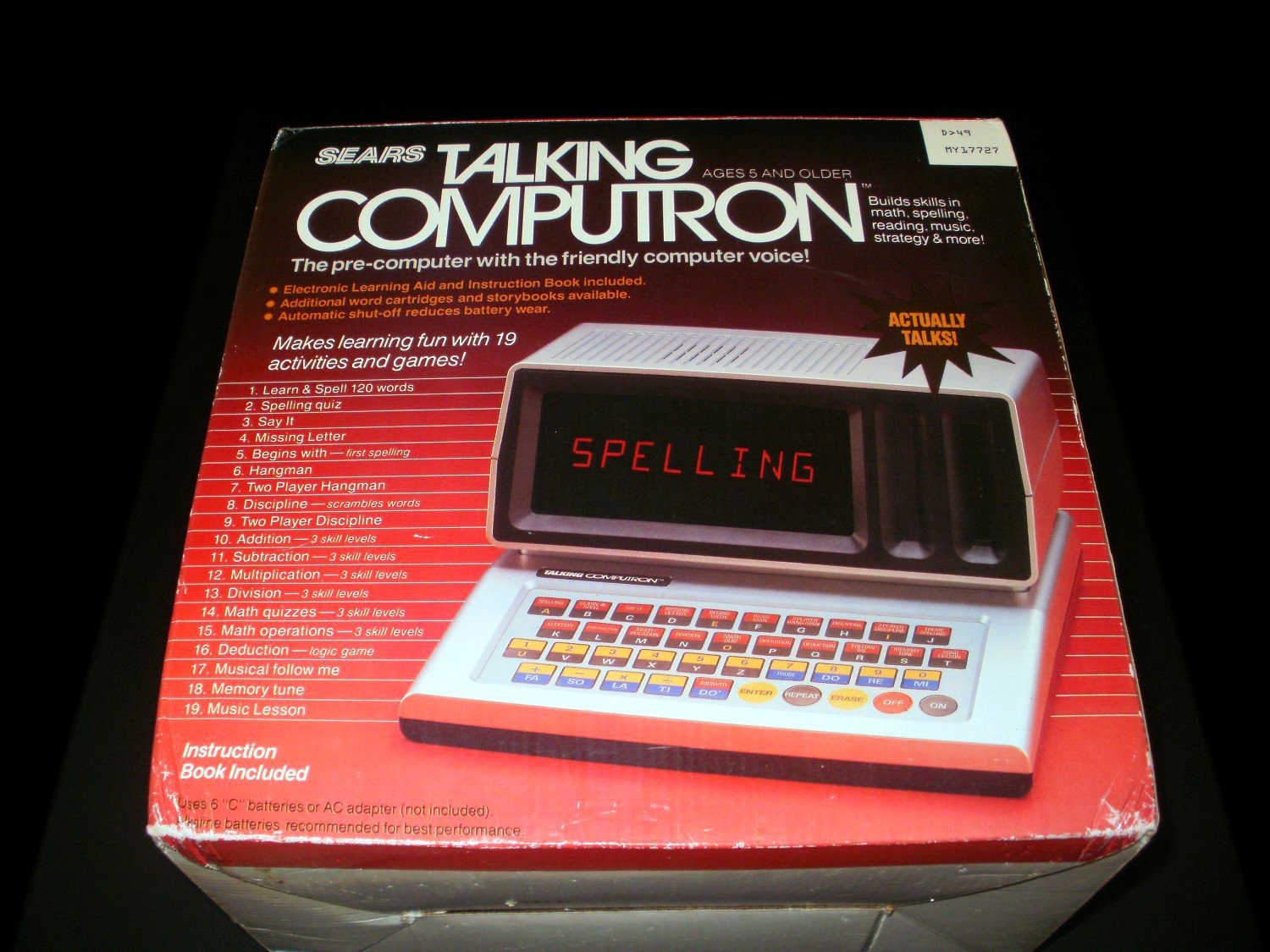 Talking Computron Vintage Handheld Sears 1986 Complete CIB
