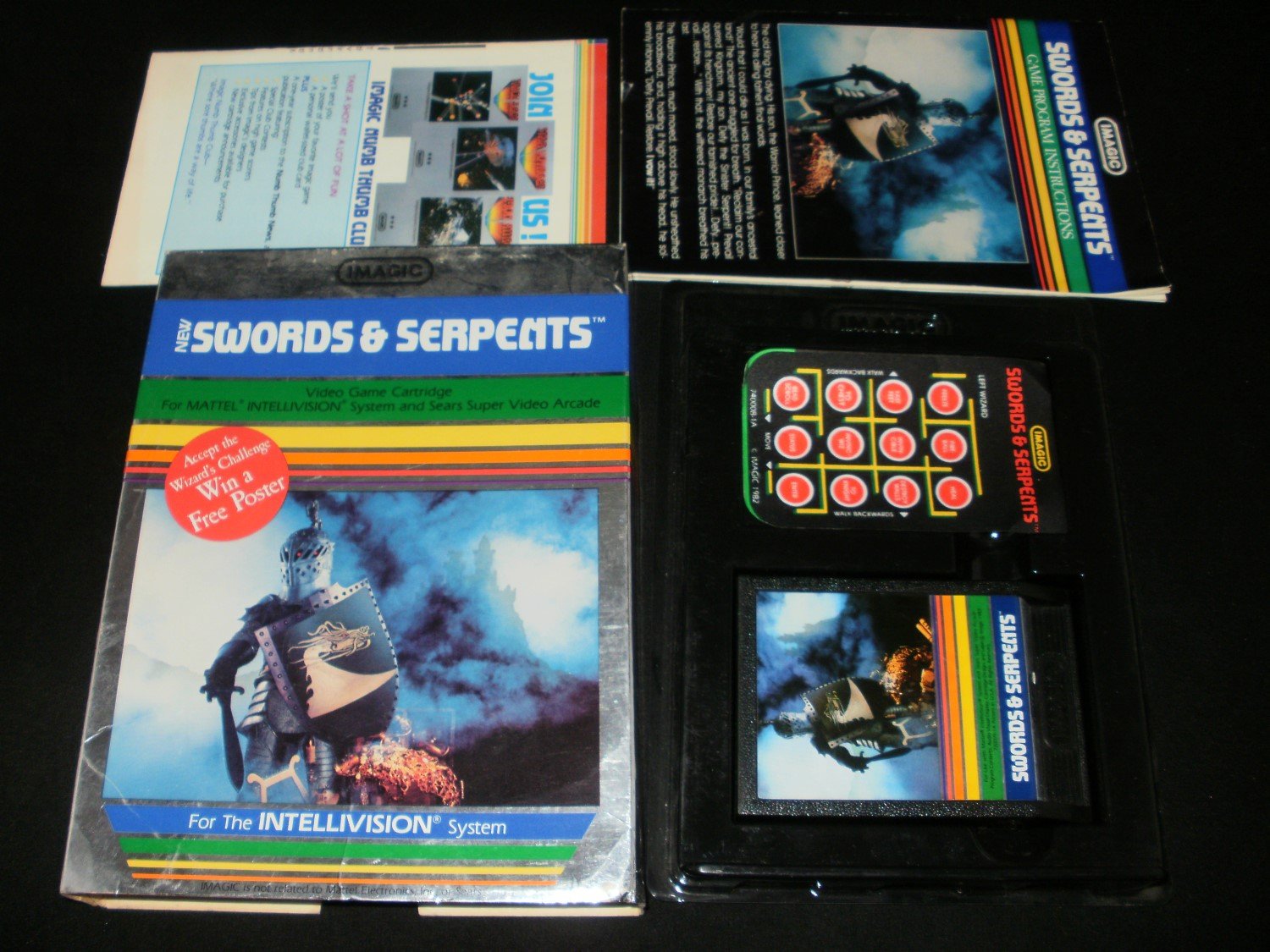 Swords and Serpents - Mattel Intellivision - Complete CIB - Rare