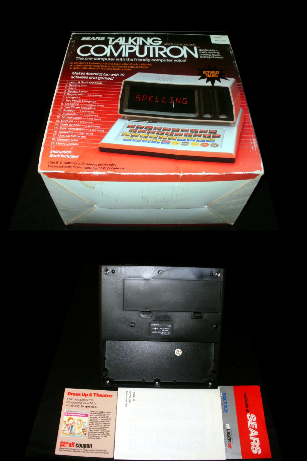 Talking Computron Vintage Handheld Sears 1986 Complete CIB